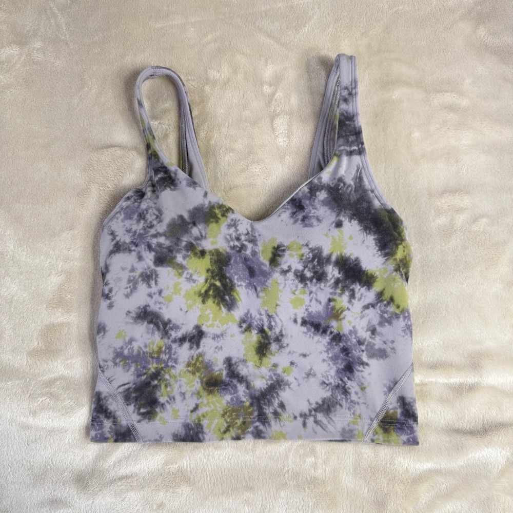 Lululemon Align Tank Tie Dye Purple Green Yoga Athletic Women Size‎ 2